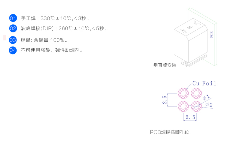 光电倾斜开关 BL-3030L 焊接特性