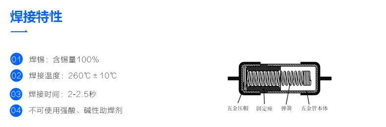 贴片式弹簧震动开关BL-FC-3015TS 焊接特性 